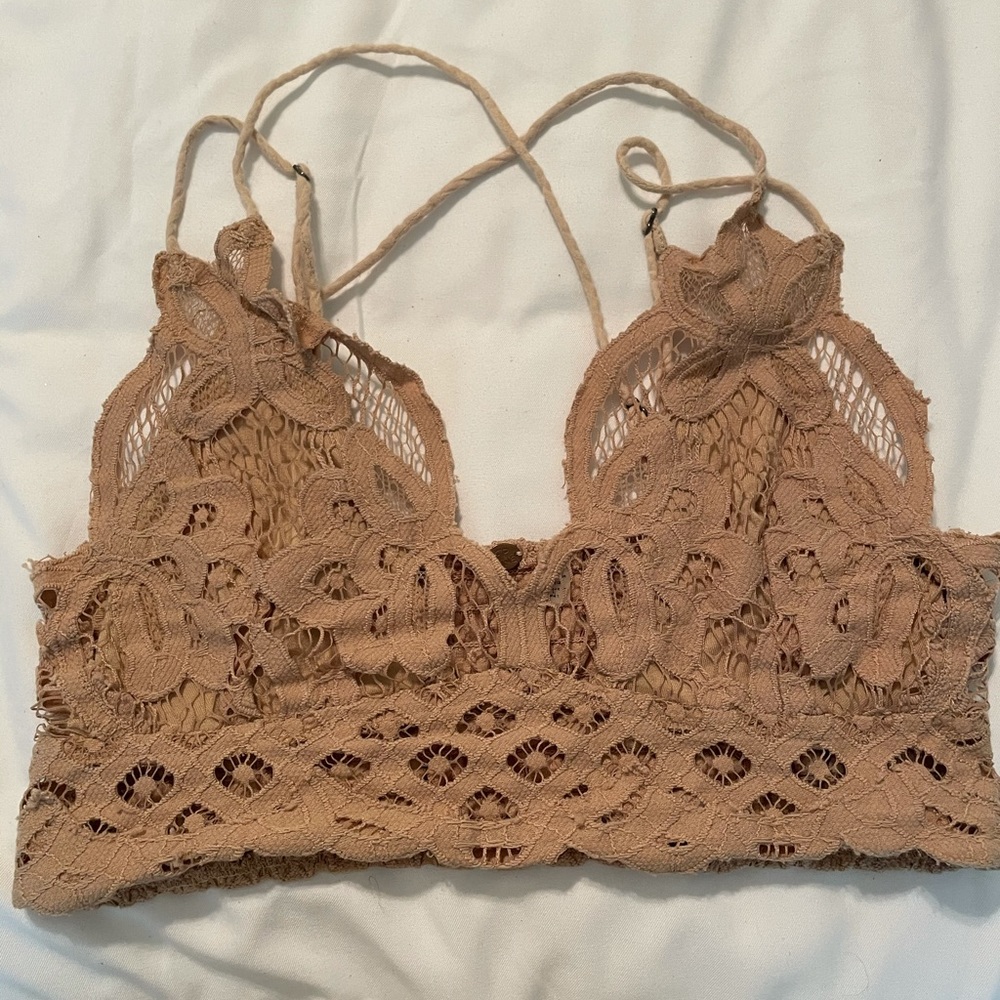 Tan free people bralette